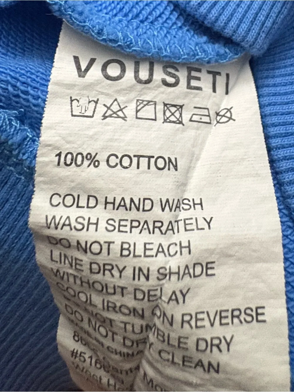 Vouseti Blue Crewneck Sweatshirt Sz Medium Men or  a Large in Women’s